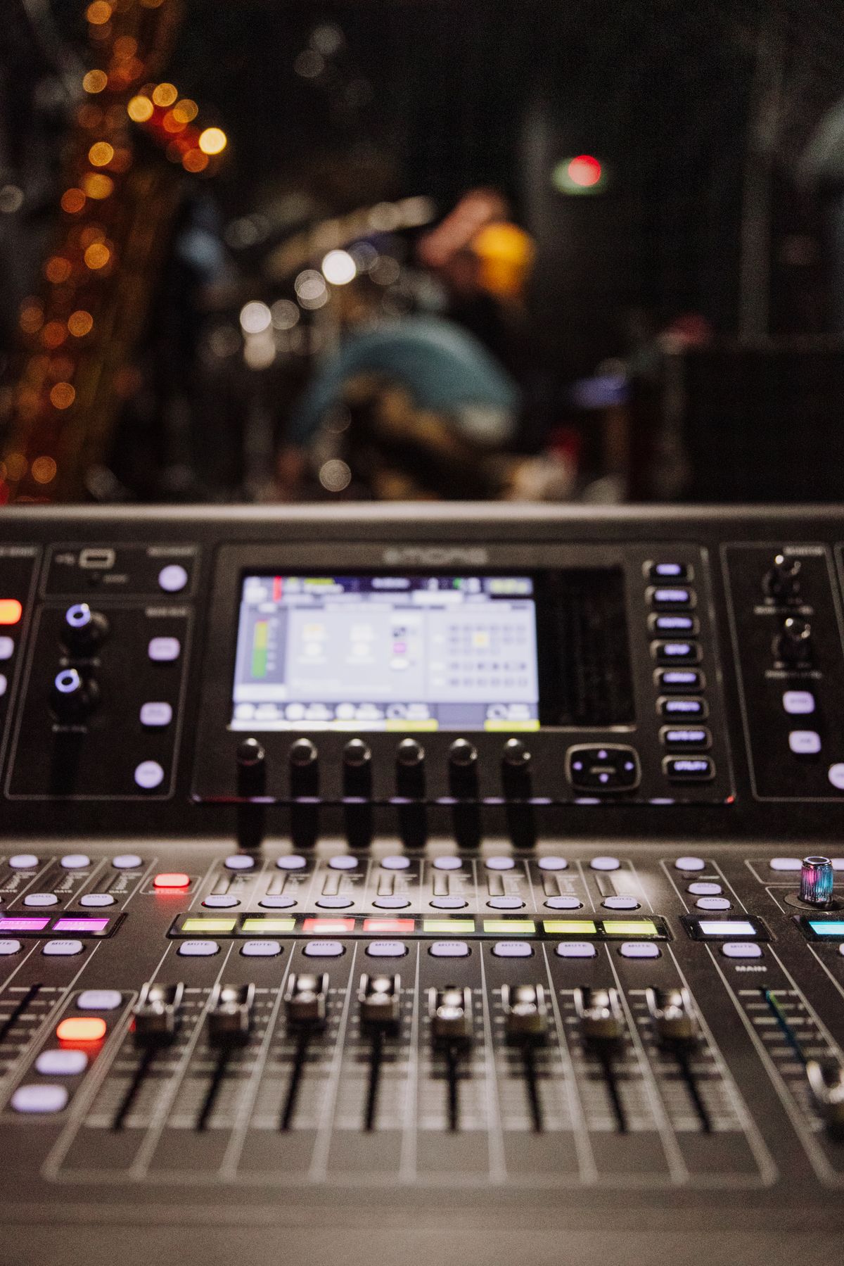 Audio mixing console — illustrative service photography.